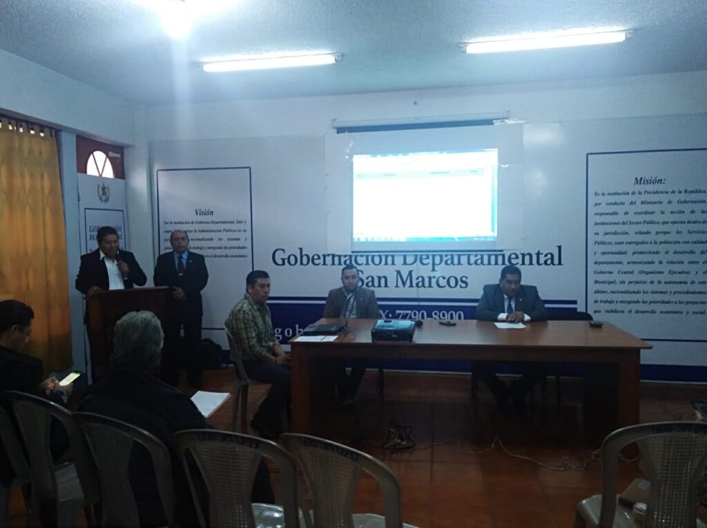 Quinta reunión ordinaria  del Consejo Departamental de Desarrollo San Marcos